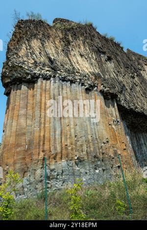 Magnifici organi basaltici di Chilhac in alta Loira, Auvergne-Rhône-Alpes, Francia Foto Stock