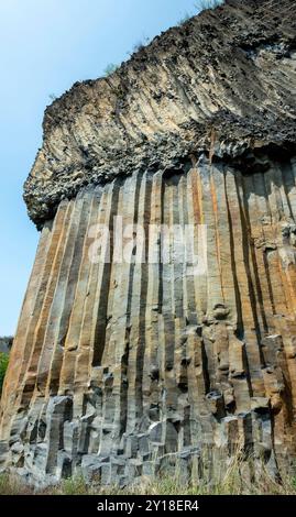 Magnifici organi basaltici di Chilhac in alta Loira, Auvergne-Rhône-Alpes, Francia Foto Stock