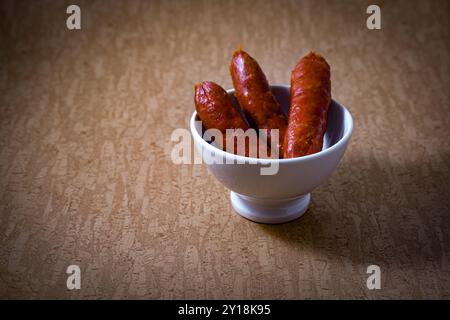 Foto di concetto: Salsiccia chorizo spagnola Foto Stock