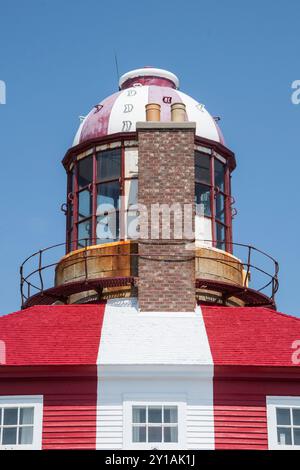 Luce sul faro di Cape Bonavista a Bonavista, Terranova e Labrador, Canada Foto Stock