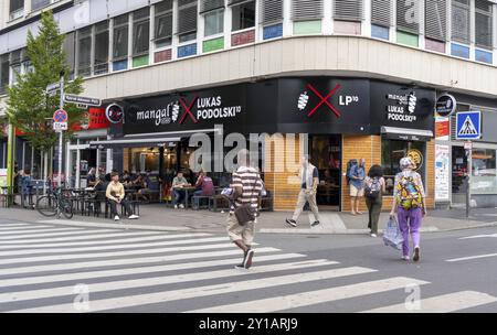 Ristorante kebab della catena Mangal & Lukas Podolski 10, su Konrad-Adenauer-Platz, a Duesseldorf, Renania settentrionale-Vestfalia, Germania, Europa Foto Stock