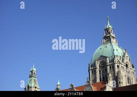 Nuovo municipio di Hannover Foto Stock