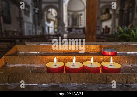 Vista sul centro storico di Verona, Ponte pietra sull'Adige, Cattedrale di Verona, Duomo di Verona, tetti in tegole rosse, Regione Veneto, Ital Foto Stock