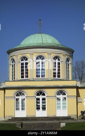 Costruzione della cupola nei giardini Herrenhausen di Hannover Foto Stock