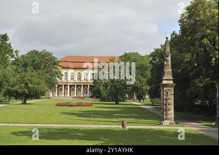 Giardino del palazzo e orangerie a Merseburg Foto Stock