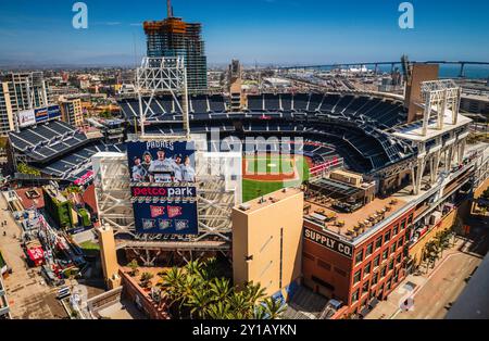 San Diego, California USA - 26 aprile 2017: Vista esterna sul Petco Park. Foto Stock