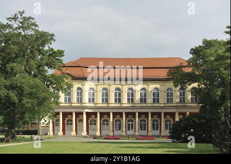 Giardino del palazzo e orangerie a Merseburg Foto Stock