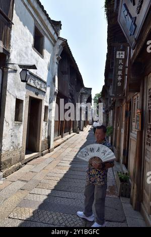 Paesaggio di Wuzhen, una storica città panoramica in Cina. Foto Stock