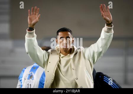 Buenos Aires, Buenos Aires, Argentina. 5 settembre 2024. Angel di Maria visto prima della partita tra Argentina e Cile nell'ambito della Coppa del mondo 2026 - qualificazioni, il 05 settembre 2024 a Buenos Aires, Argentina (Credit Image: © Roberto Tuero/ZUMA Press Wire) SOLO USO EDITORIALE! Non per USO commerciale! Crediti: ZUMA Press, Inc./Alamy Live News Foto Stock