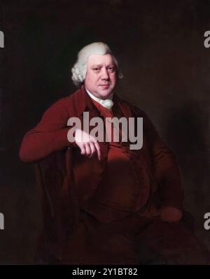 Sir Richard Arkwright (1732-1792), ingegnere, inventore della macchina da filatura, ritratto in olio su tela di Joseph Wright di Derby, 1783-1785 Foto Stock