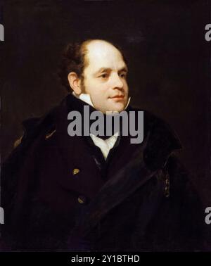 Sir John Franklin (1786-1847), ufficiale della Royal Navy britannica, esploratore e amministratore coloniale, ritratto in olio su tela di Thomas Phillips, 1828 Foto Stock