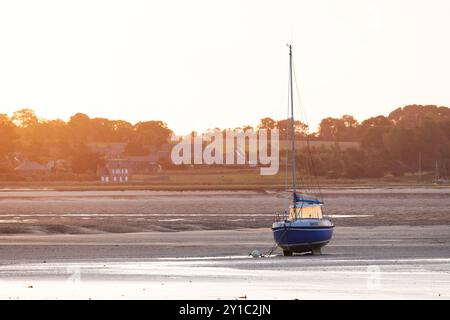 Un villaggio iconico: Regnéville e la sua costa, Normandia, Francia Foto Stock