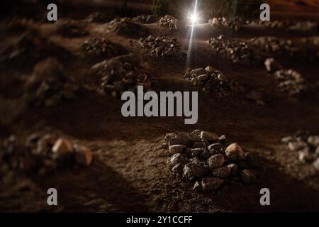 Terreni di sepoltura della prigione territoriale di Yuma Foto Stock