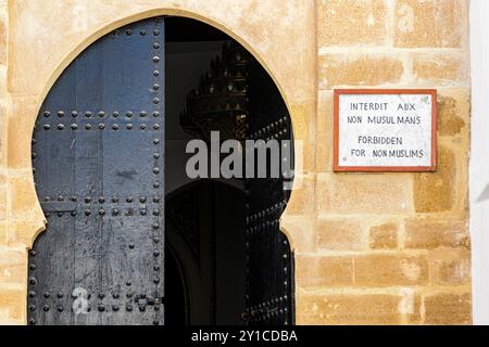 Ingresso alla Kasbah degli Udayas, Rabat Foto Stock