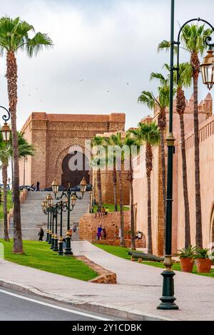 Antica Kasbah degli Udayas, Rabat, Marocco Foto Stock