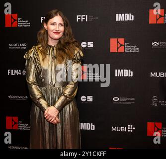 Kelly Macdonald all'Edinburgh International Film Festival Red carpet per The Radleys, Scozia, Regno Unito Foto Stock