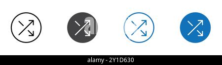 Icona casuale Logo firma con il contorno sottile e la raccolta di gruppo Illustrazione Vettoriale