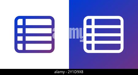 Icona del foglio di carta con sfumatura minima. Torna a scuola. Illustrazione vettoriale, design piatto Illustrazione Vettoriale