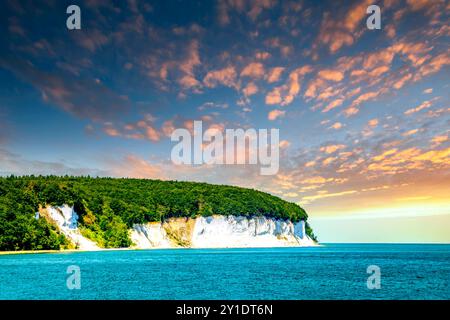 Isola di Rügen, Chalk Cliffs, Germania Foto Stock