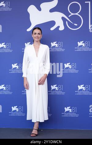 Venezia, Italia. 6 settembre 2024. Romana Maggiora Vergano partecipa alla photocall "il tempo che ci Vuole" alla 81a Mostra Internazionale d'Arte cinematografica di Venezia il 6 settembre 2024 a Venezia. (Foto di Gian Mattia D'Alberto/LaPresse) credito: LaPresse/Alamy Live News Foto Stock