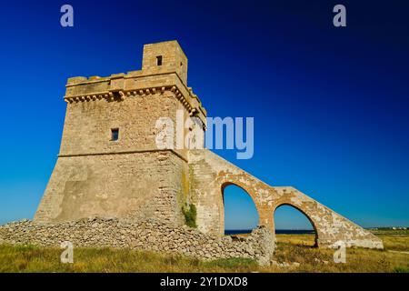 Torre Squillace, Salento Puglia, Italia, Mar jonico Foto Stock