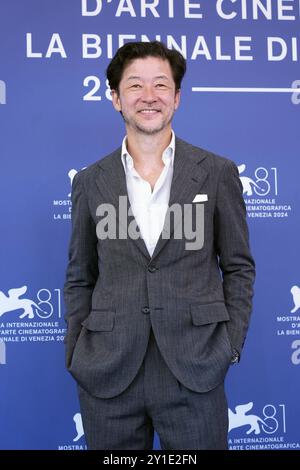 Venezia, Italia. 6 settembre 2024. Tadanobu Asano partecipa al photocall "Broken Rage" alla 81a Mostra Internazionale d'Arte cinematografica di Venezia il 6 settembre 2024 a Venezia. (Foto di Gian Mattia D'Alberto/LaPresse) credito: LaPresse/Alamy Live News Foto Stock