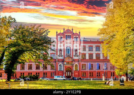 Città vecchia di Rostock, Germania Foto Stock