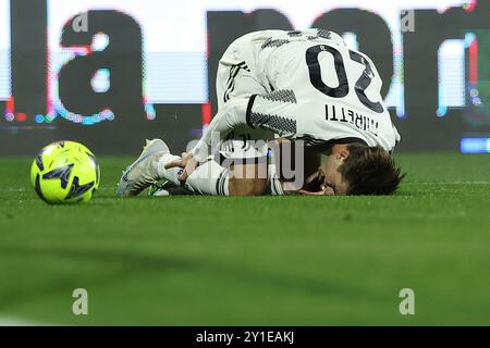Salerno, Italia. 7 febbraio 2023. Foto Alessandro Garofalo/LaPresse 07 febbraio 2023 Salerno, Italia sport calcio Salernitana vs Juventus - Campionato di calcio serie A Tim 2022/2023 - Stadio Arechi. Nella foto: Fabio Miretti (Juventus F.C.); 07 febbraio 2023 Salerno, Italia calcio sportivo Salernitana vs Juventus - Campionato Italiano di calcio Lega A 2022/2023 - Stadio Arechi. Nella foto: Fabio Miretti (Juventus F.C.); crediti: LaPresse/Alamy Live News Foto Stock