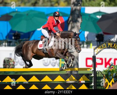 Calgary, Alberta, Canada, 5 settembre 2024. Jorne Sprehe (GER) Riding Toys, The Masters showjumping, - Cana Cup Foto Stock