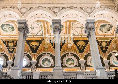 Interno della Library of Congress, Washington, DC;Virginia Foto Stock