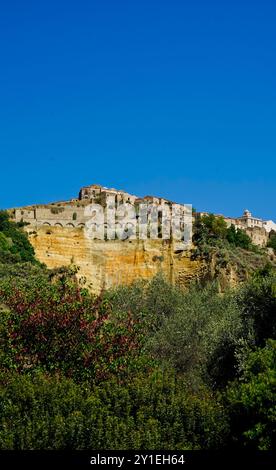 Villaggio fantasma di Rabatana, Tursi, Matera, Basilicata, Italia Foto Stock