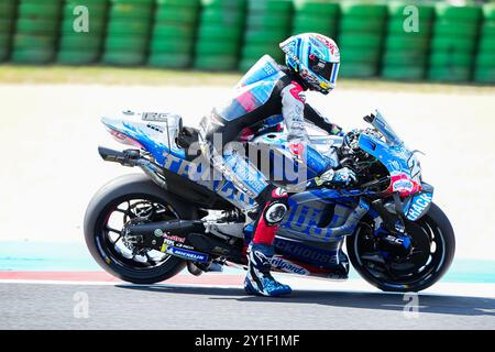 Alvcaniz, Spagna. 6 settembre 2024. 25 Raul Fernandez (Spa-Aprilia Racing) durante il Gran Premio Red Bull di San Marino e della Riviera di Rimini prove libere MotoGP venerdì, MotoGP di San Marino al Misano World Circuit Marco Simoncelli di Misano Adriatico il 6 settembre 2024 a Misano Adriatico, Italia. (Foto di Fabio Averna/Sipa USA) credito: SIPA USA/Alamy Live News Foto Stock