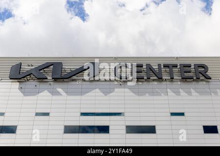 Il Kia Center, ex Amway Center, è un'arena polivalente situata nel centro di Orlando e sede degli Orlando Magic della NBA. Foto Stock