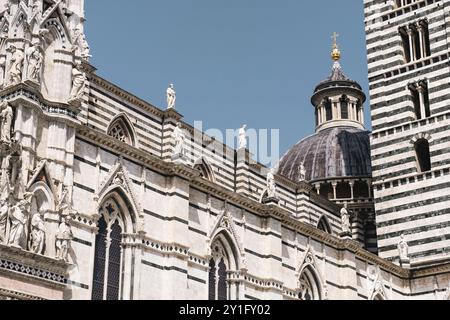 Siena è stata una delle città più importanti dell'Europa medievale e il suo centro storico è un sito patrimonio dell'umanità dell'UNESCO. Piazza del campo nel Palio Foto Stock