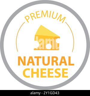 Idea di design vintage con logo di formaggio retro Illustrazione Vettoriale