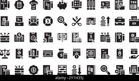 Icone di contabilità raccolta icone vettoriali di alta qualità con tratto modificabile. Ideale per progetti professionali e creativi. Illustrazione Vettoriale
