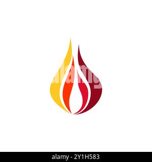 simbolo del logo della fiamma a fuoco caldo icona disegno vettoriale illustrazione logotipo concetto Illustrazione Vettoriale