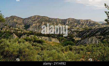 Aliano, i calanchi lucani, Matera, Basilicata, Italia Foto Stock