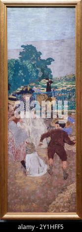 Édouard Vuillard (Cuiseaux 1868 - la Baule 1940), Jardins publics: la Conversation, 1894, Musée d'Orsay, Parigi, Francia. Foto Stock