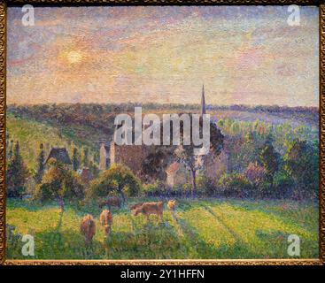 Camille Pissarro (Charlotte Amalie, Iles Vierges américaines (États-Unis) 1830 - Parigi 1903), Paysage à Éragny, 1870, Musée d'Orsay, Parigi, Francia. Foto Stock