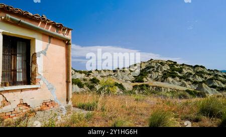 Aliano, i calanchi lucani, Matera, Basilicata, Italia Foto Stock