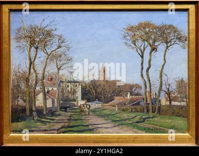 Camille Pissarro (Charlotte Amalie, Iles Vierges américaines (États-Unis) 1830 - Parigi 1903), Entrée du Village de Voisins, 1872, Musée d'Orsay, Parigi, Francia. Foto Stock
