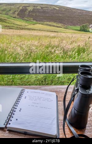 La vista dalla riserva ornitologica scozzese di Cottascarth e Rendall Moss RSPB. Foto Stock