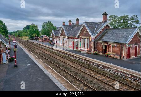 Stazione di Appleby sulla linea ferroviaria Carlisle, Appleby-in-Westmorland, Cumbria Foto Stock