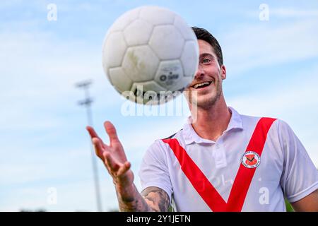 Groesbeek, Paesi Bassi. 7 settembre 2024. GROESBEEK, 07-09-2024, Sportpark Zuid, Betnation Divisie. Dutch Tweede Divisie, stagione calcistica 2024/2025. Giocatore dell'AFC Tim Linthorst durante il match de Treffers - AFC. Crediti: Pro Shots/Alamy Live News Foto Stock