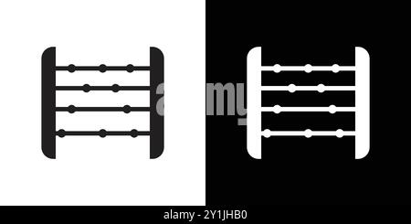 icona abaccus simbolo vettoriale piatto semplice contorno del logo del set di collezioni Illustrazione Vettoriale