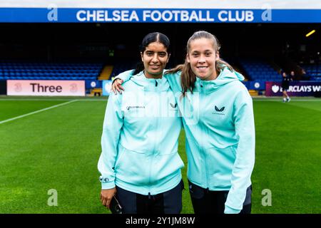 Londra, Regno Unito. 7 settembre 2024. Londra - durante una partita amichevole nella stagione 2024/2025. Il match è ambientato tra Chelsea F.C. Women e Feyenoord V1 a Kingsmeadow il 7 settembre 2024 a Londra, Inghilterra. Credito: Foto Box to Box/Alamy Live News Foto Stock