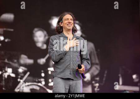 Preston, Inghilterra, 7 settembre 2024. Snow Patrol che suona il Main Stage della BBC radio 2 nel parco di Preston. Crediti: Izzy Clayton/Alamy Live News Foto Stock