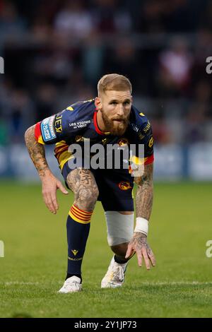 I draghi catalani Sam Tomkins in azione durante la partita Betfred Super League al Salford Community Stadium di Salford. Data foto: Sabato 7 settembre 2024. Foto Stock