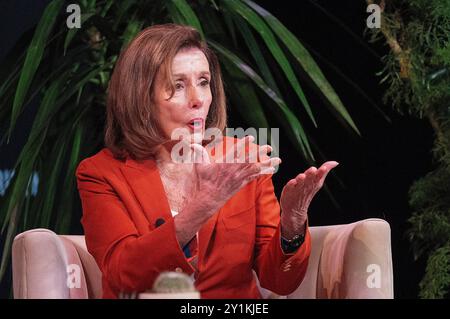 7 settembre 2024: Nancy Pelosi Speaker Emerita della camera dei rappresentanti degli Stati Uniti, D-California parla del suo nuovo libro, dello stato di avanzamento alla camera degli Stati Uniti e di cosa succede il giorno delle elezioni al Texas Tribune Festival. Austin, Texas. Mario Cantu/CSM Foto Stock